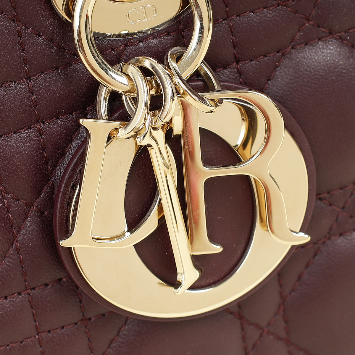 Christian Dior Plum Lady D-Joy Medium Bag
