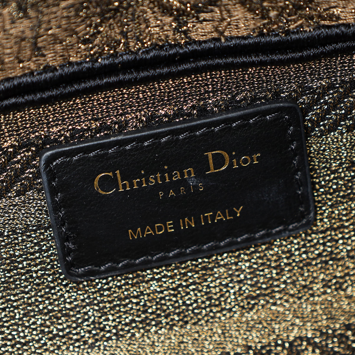 Christian Dior Bronze Lady D-Joy Embroidery Macramé Motif Medium Bag