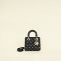 Christian Dior Black Lady Dior Sun Studs Small Bag