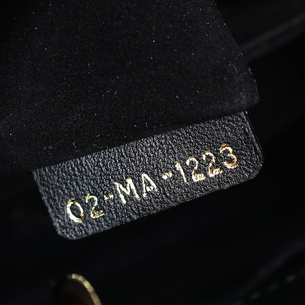 Christian Dior Black Lady Dior Sun Studs Small Bag