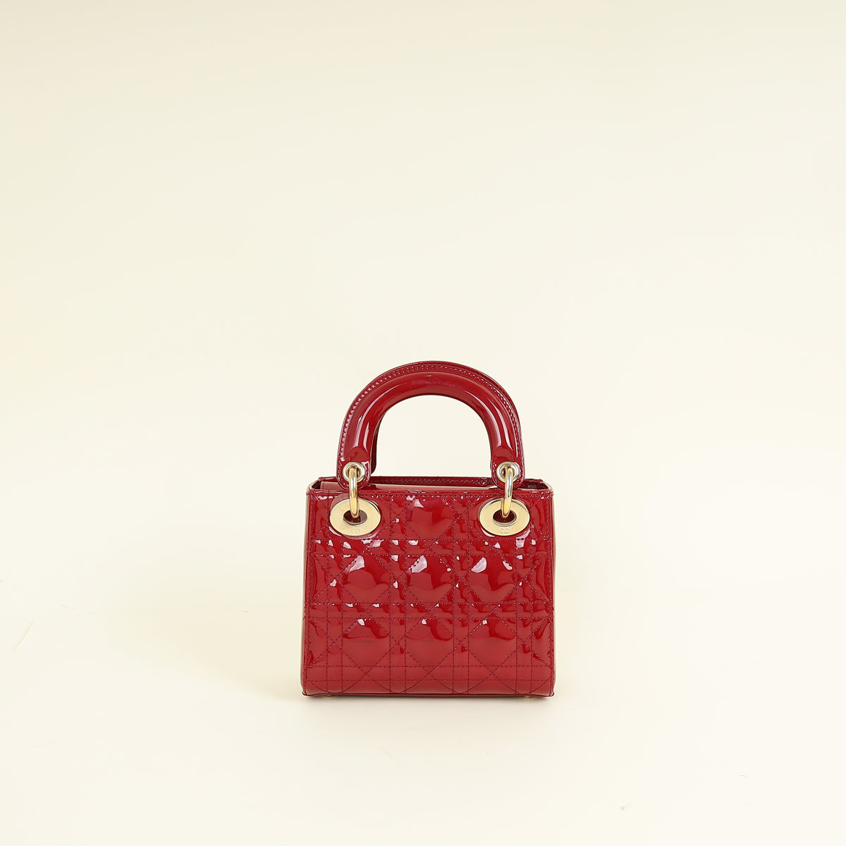 Christian Dior Cherry Red Lady Dior Mini Chain Bag