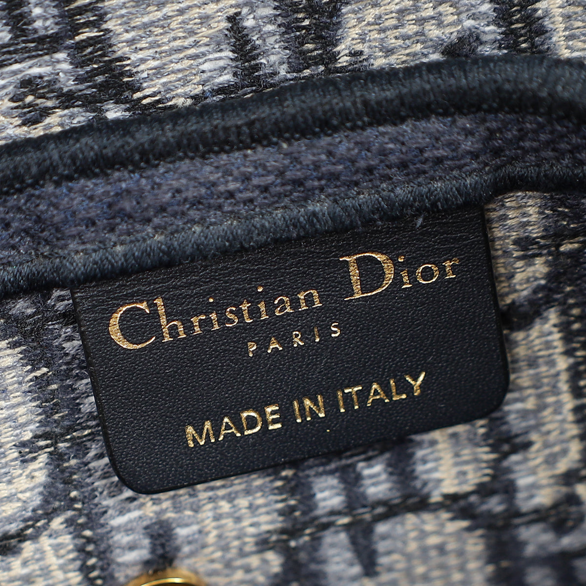 Christian Dior Blue Oblique Saddle Medium Bag w/ Medallion Strap