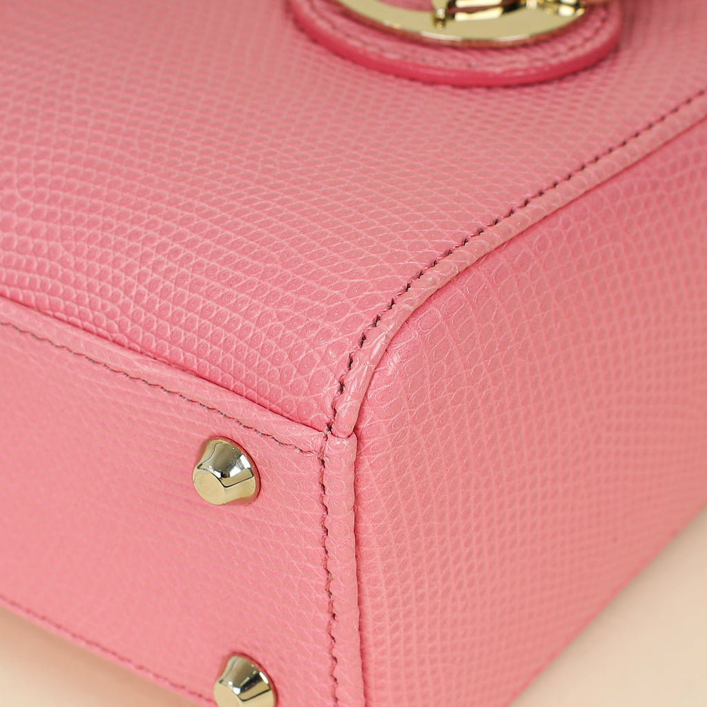 Christian Dior Pink Lady Dior Mini Lizard Chain Bag