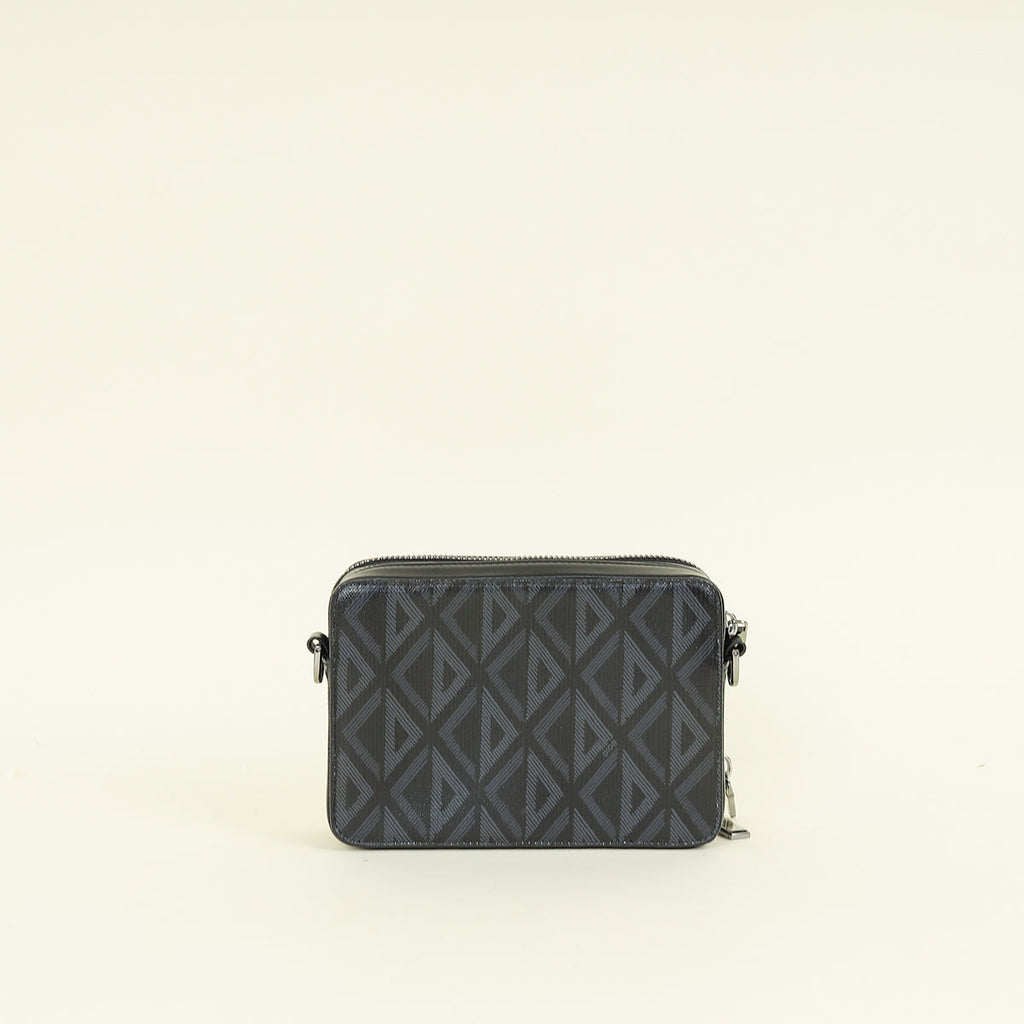 Christian Dior Bicolor CD Diamond Print Messenger Pouch