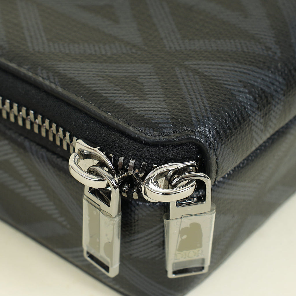 Christian Dior Bicolor CD Diamond Print Messenger Pouch