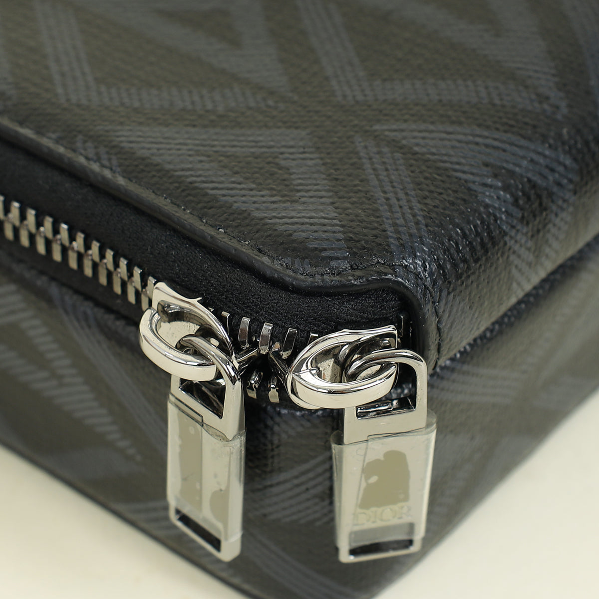 Christian Dior Bicolor CD Diamond Print Messenger Pouch
