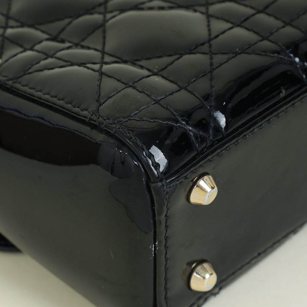Christian Dior Black Lady Dior Mini Chain Bag