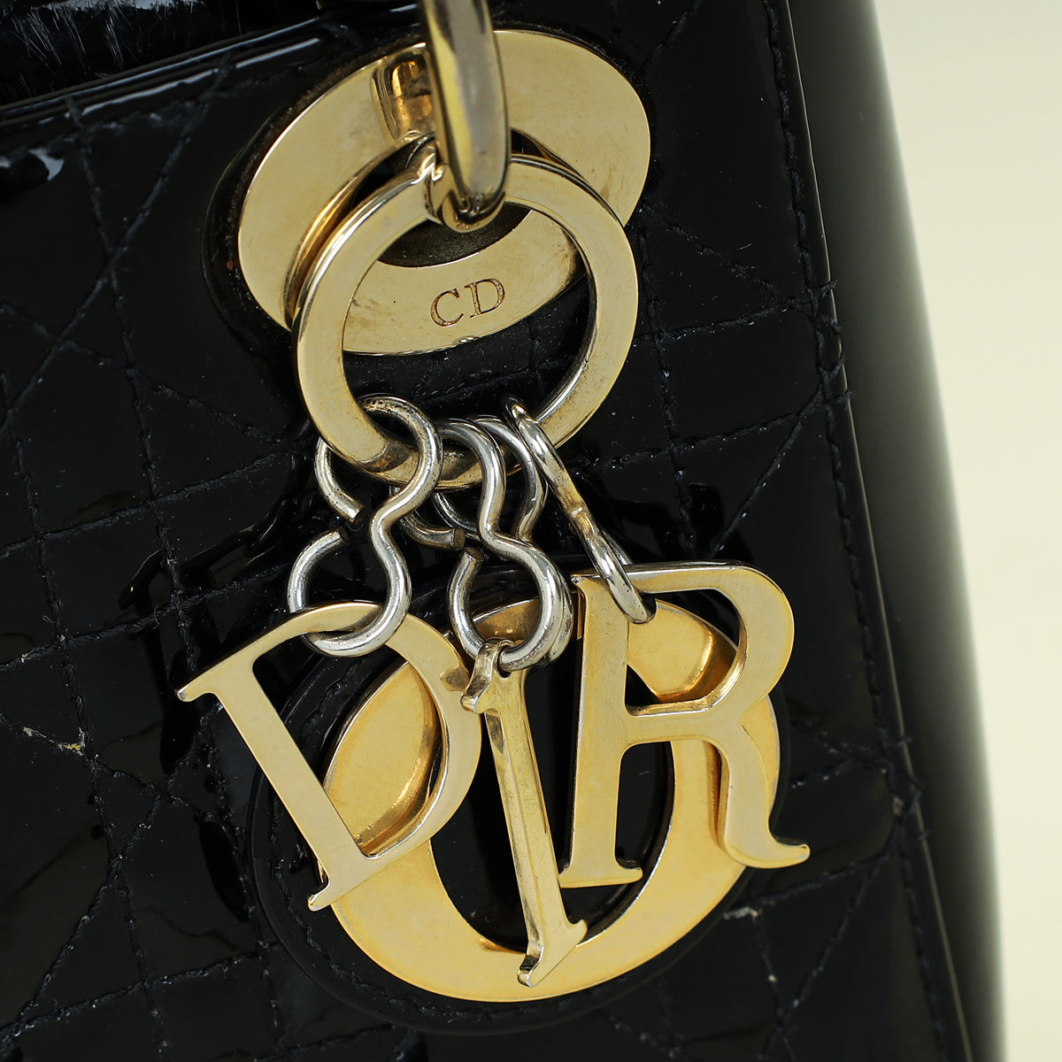Christian Dior Black Lady Dior Mini Chain Bag