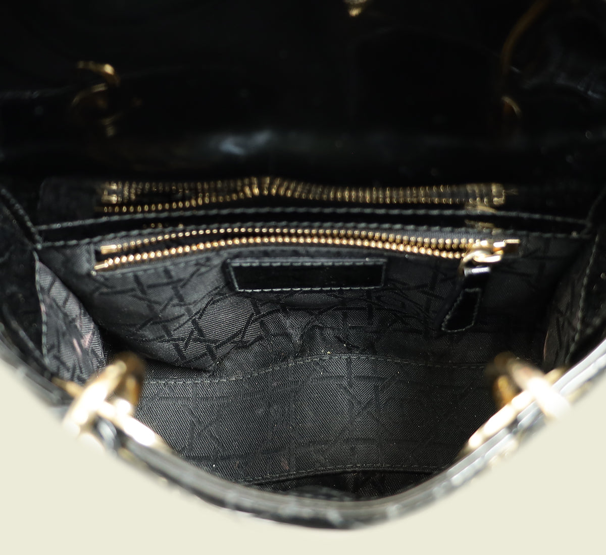 Christian Dior Black Lady Dior Mini Chain Bag