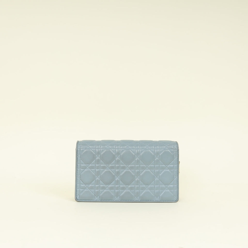 Christian Dior Grey Lady Dior Chain Pouch