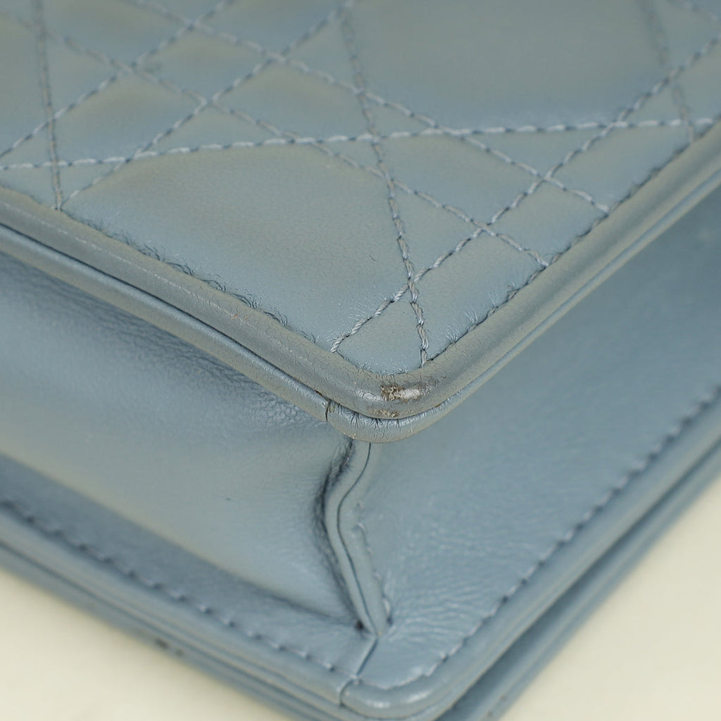 Christian Dior Grey Lady Dior Chain Pouch
