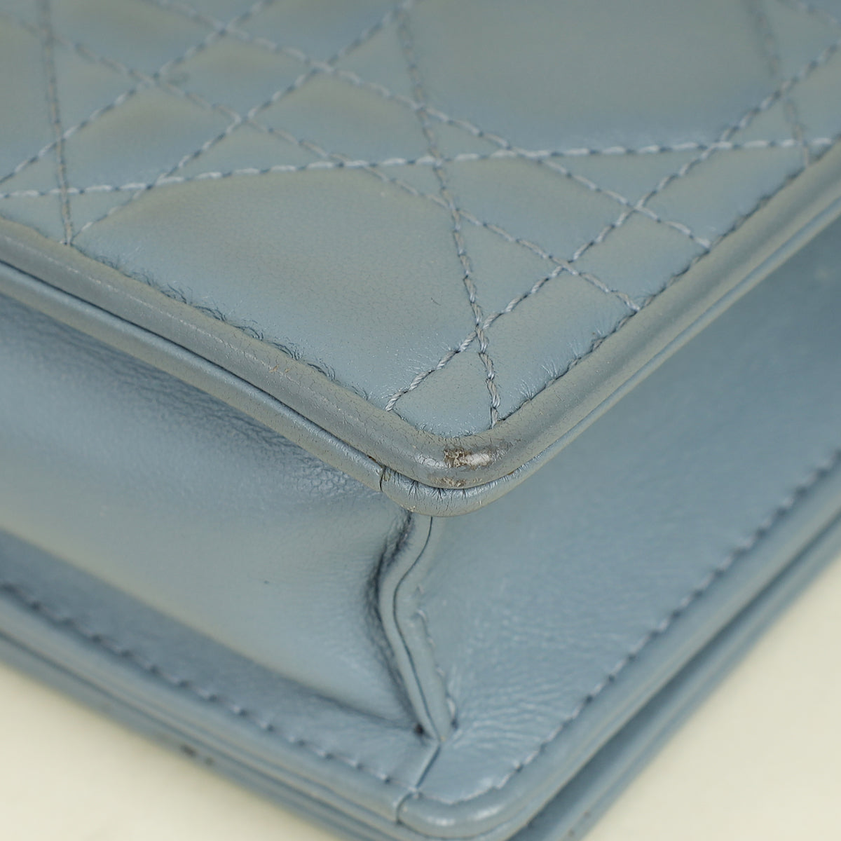 Christian Dior Grey Lady Dior Chain Pouch