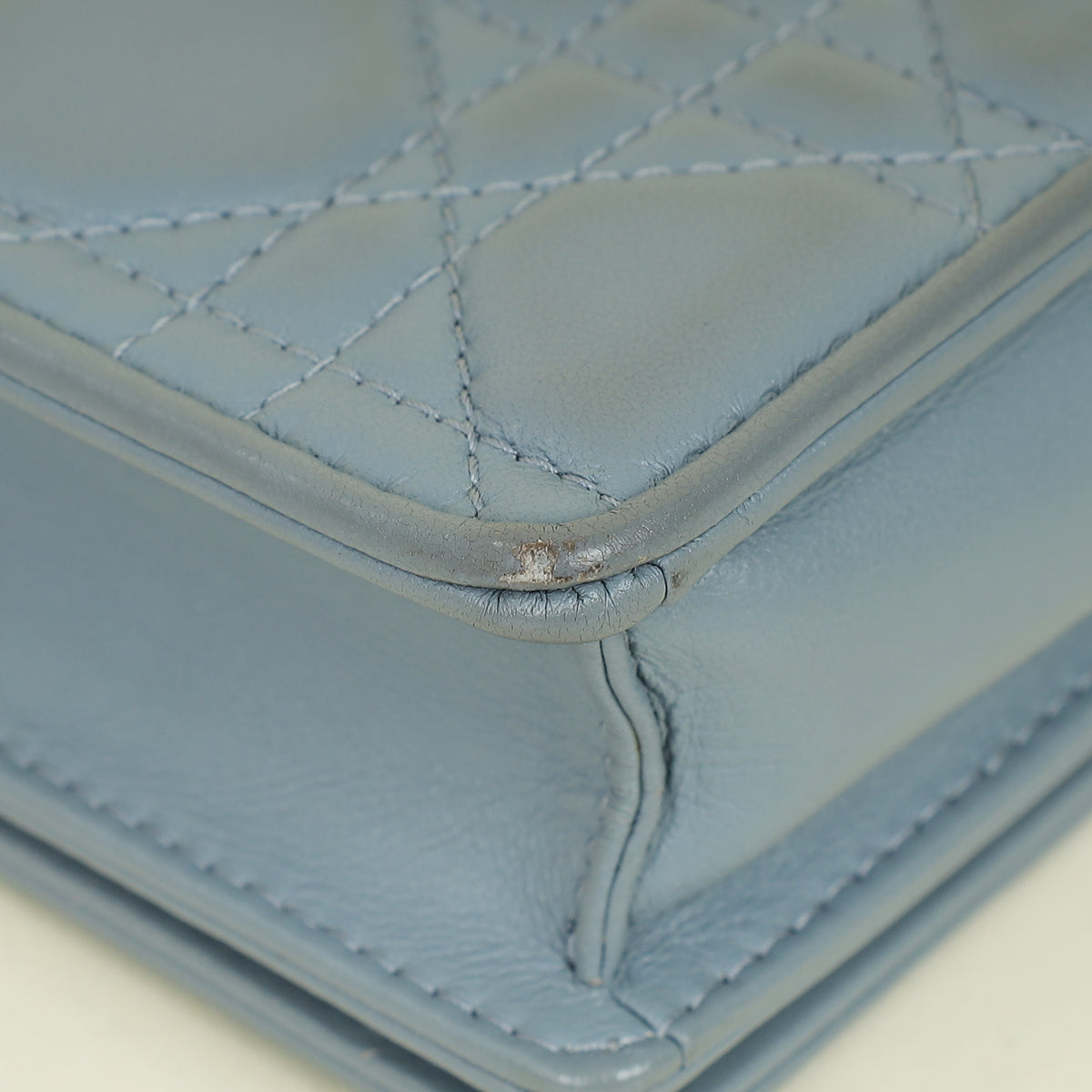 Christian Dior Grey Lady Dior Chain Pouch