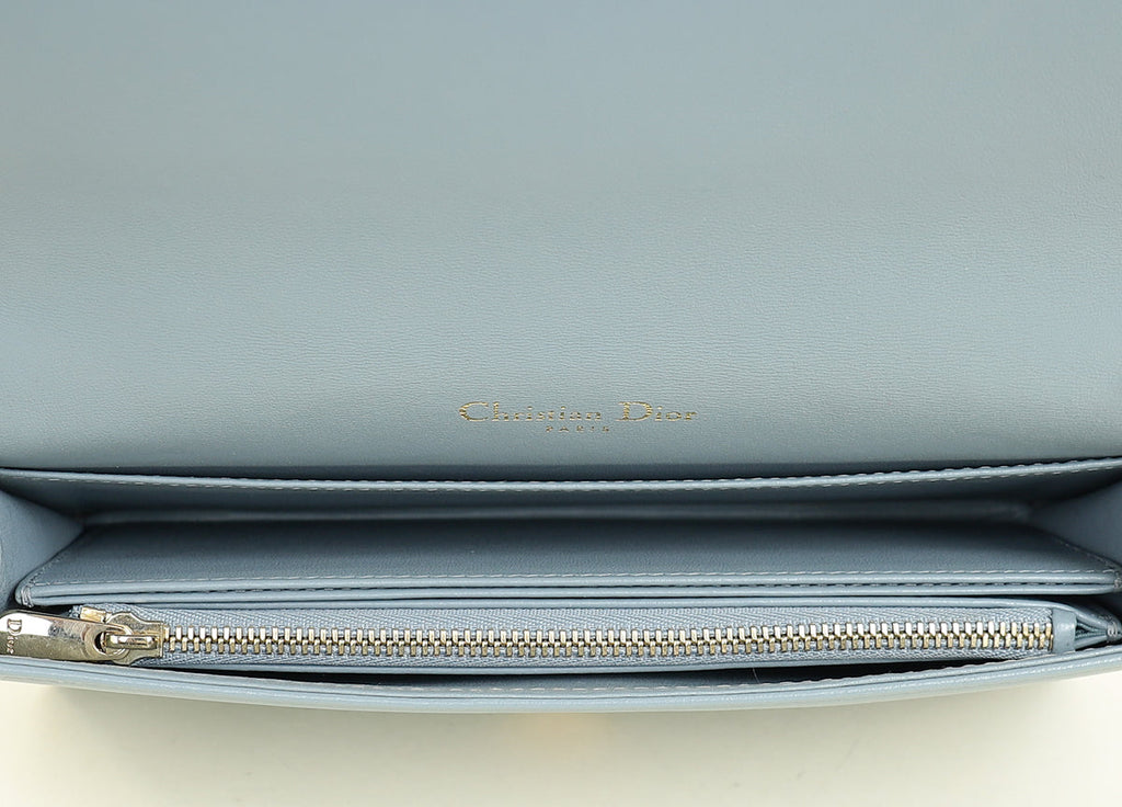 Christian Dior Grey Lady Dior Chain Pouch