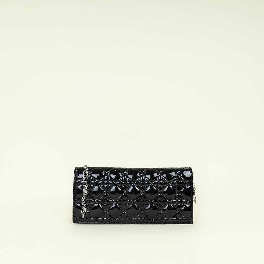 Christian Dior Black Lady Dior Convertible Clutch