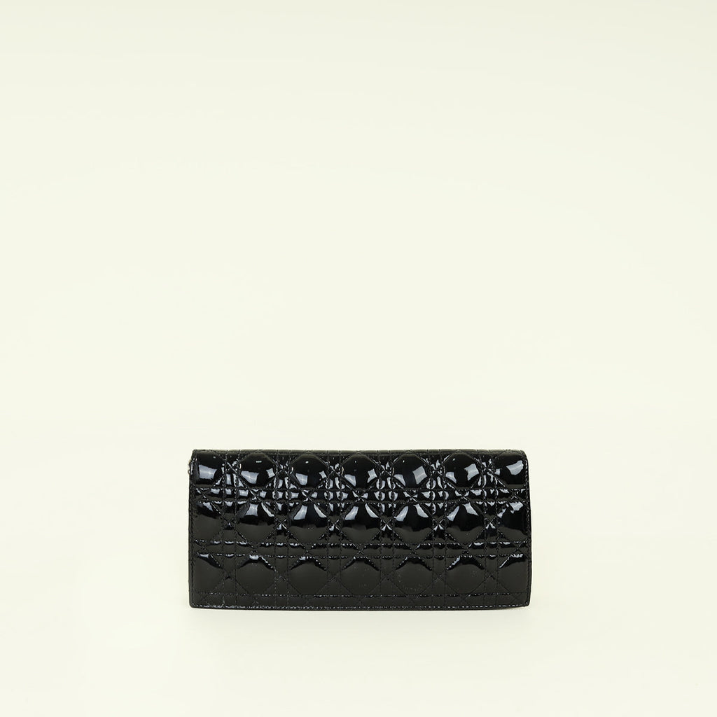 Christian Dior Black Lady Dior Convertible Clutch