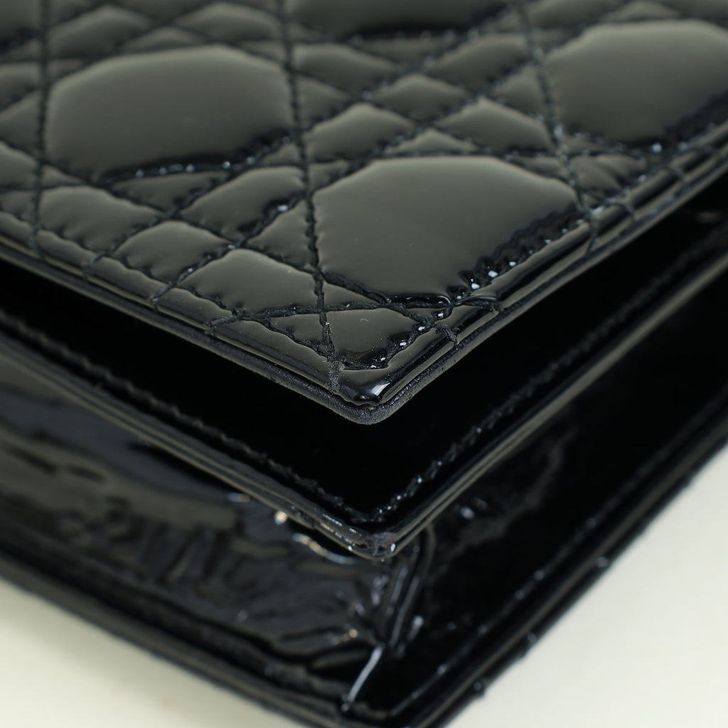 Christian Dior Black Lady Dior Convertible Clutch