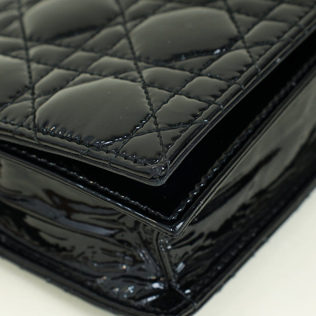Christian Dior Black Lady Dior Convertible Clutch