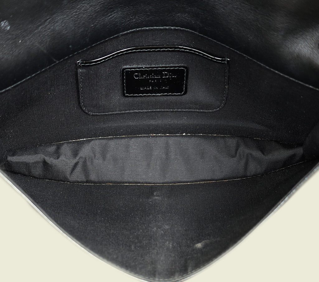 Christian Dior Black Lady Dior Convertible Clutch