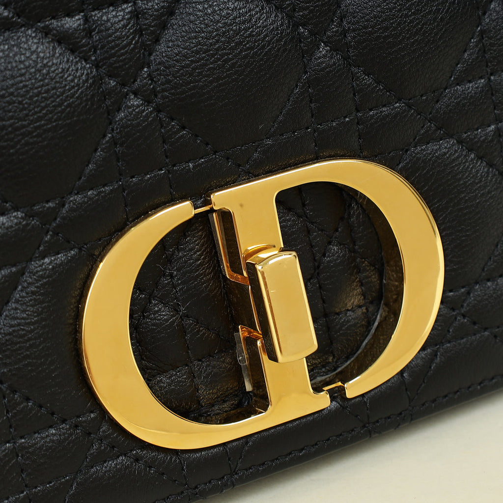 Christian Dior Black Caro Medium Bag
