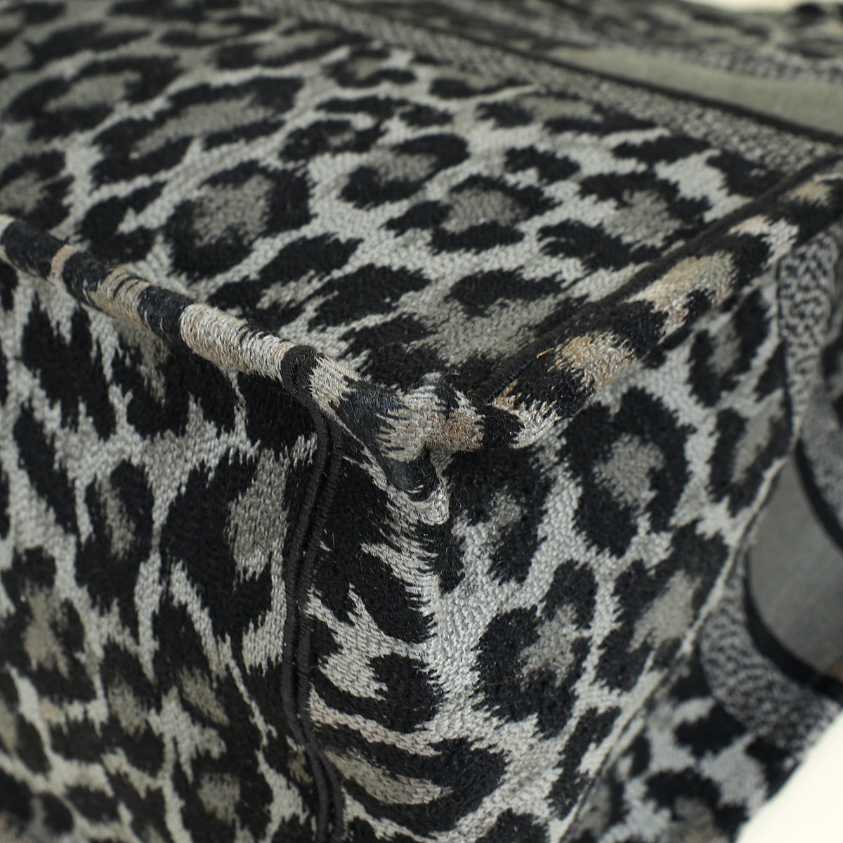 Christian Dior Bicolor Leopard Book Large Tote Bag