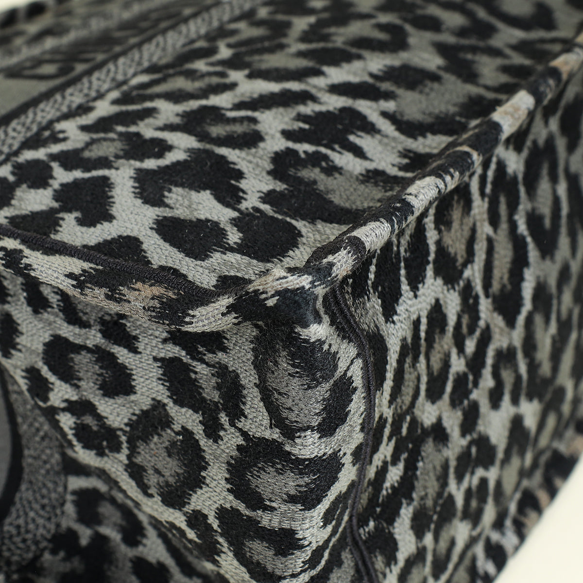 Christian Dior Bicolor Leopard Book Large Tote Bag