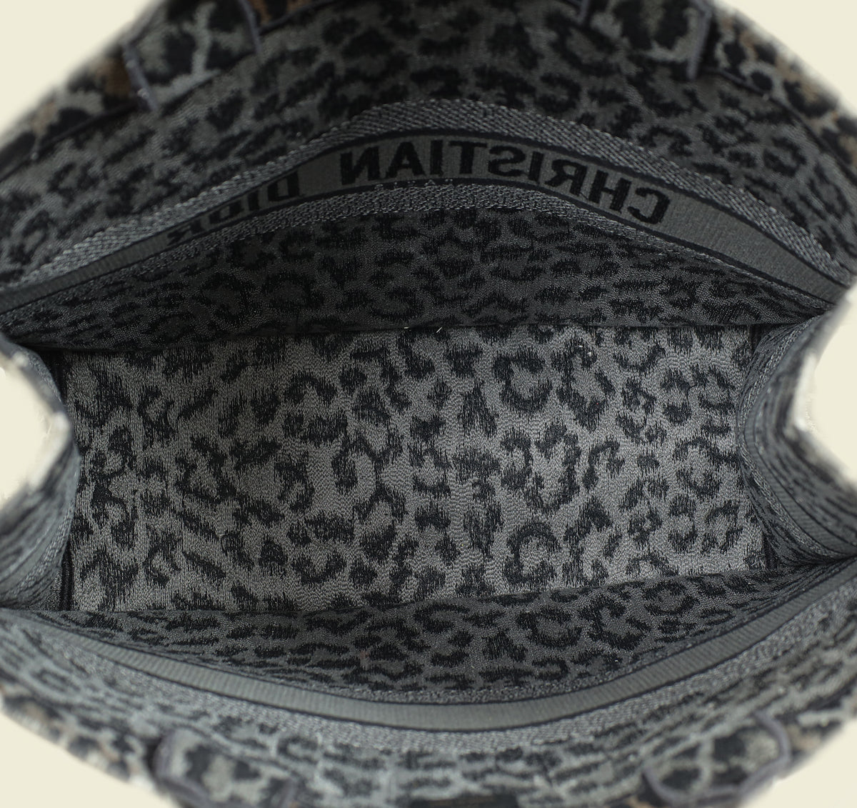 Christian Dior Bicolor Leopard Book Large Tote Bag