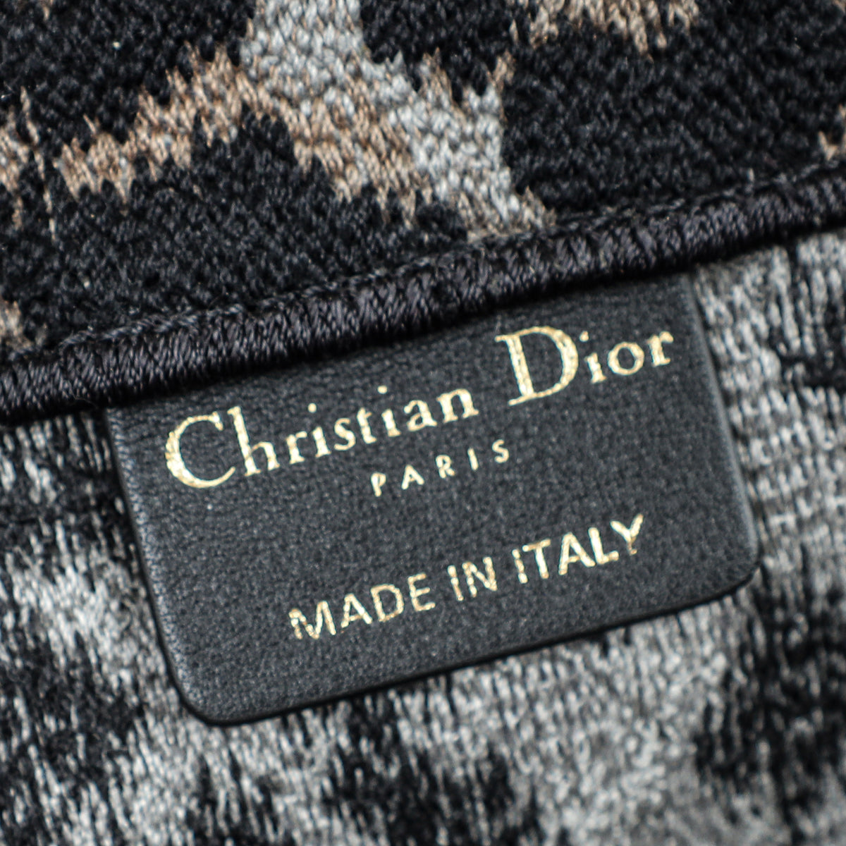 Christian Dior Bicolor Leopard Book Large Tote Bag