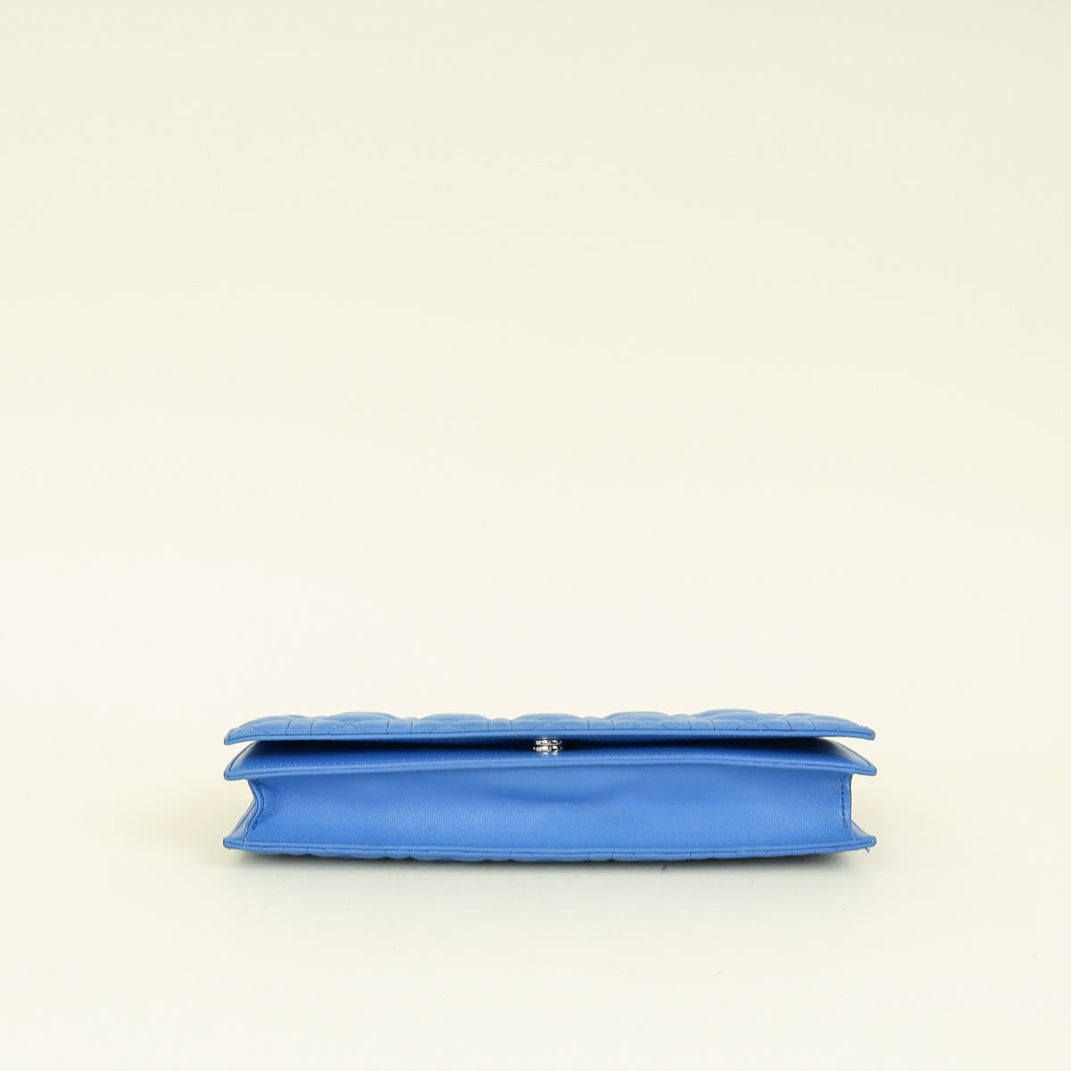 Christian Dior Blue Lady Dior Cannage Convertible Chain Clutch