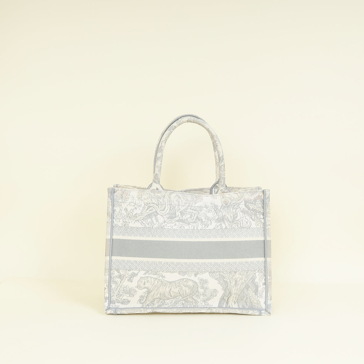 Christian Dior Bicolor Toile De Jouy Book Tote Medium Bag