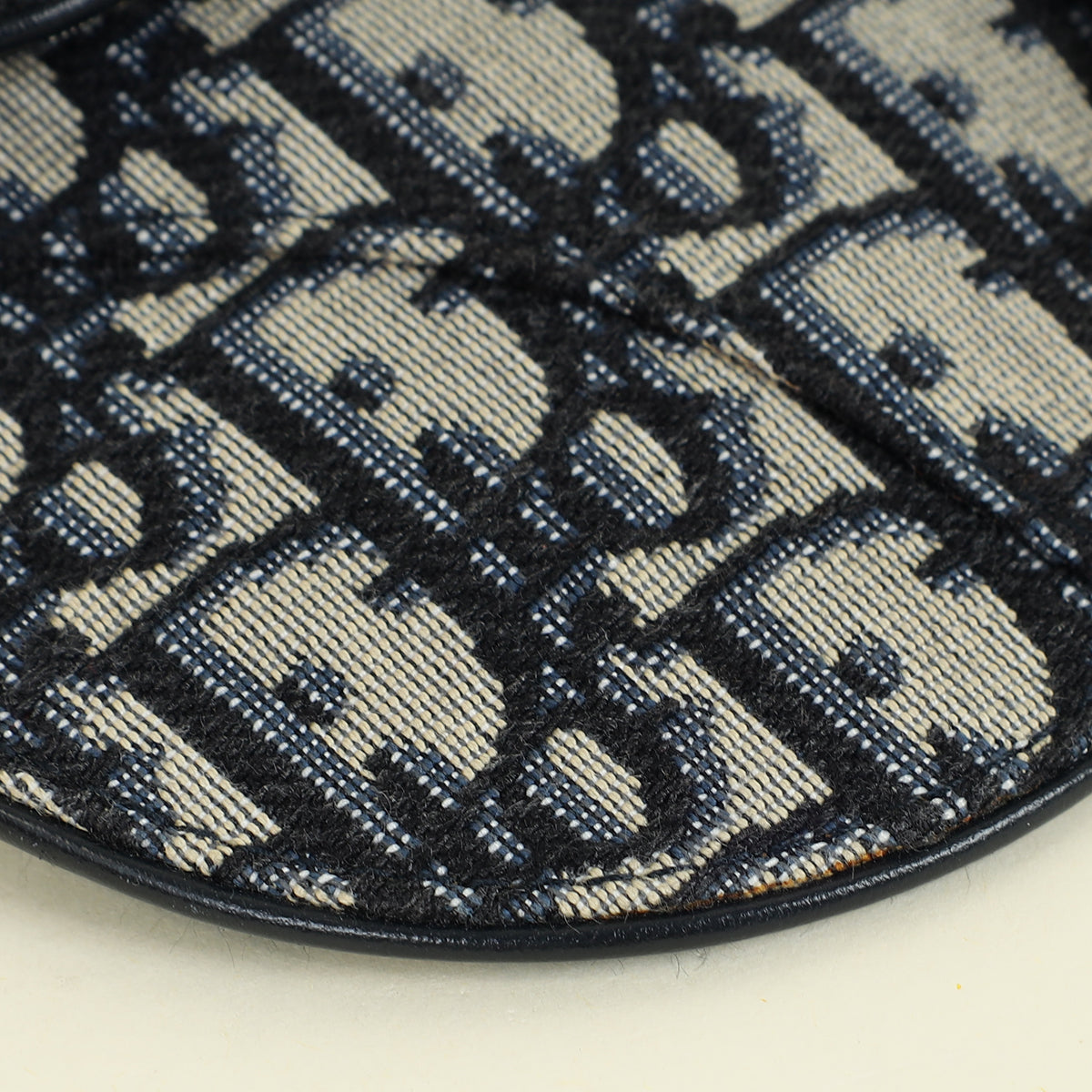 Christian Dior Navy Blue Oblique Saddle Flat Belt Pouch