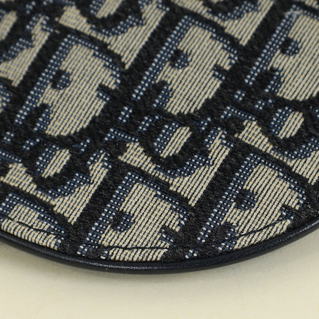 Christian Dior Navy Blue Oblique Saddle Flat Belt Pouch