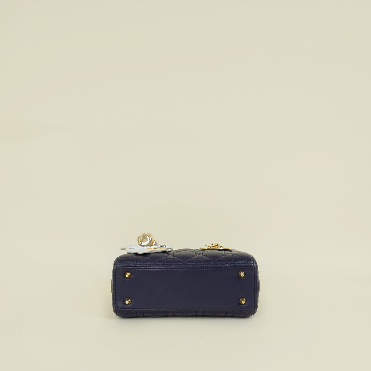 Christian Dior Navy Blue Lady Dior Small Jeweled owl Bag