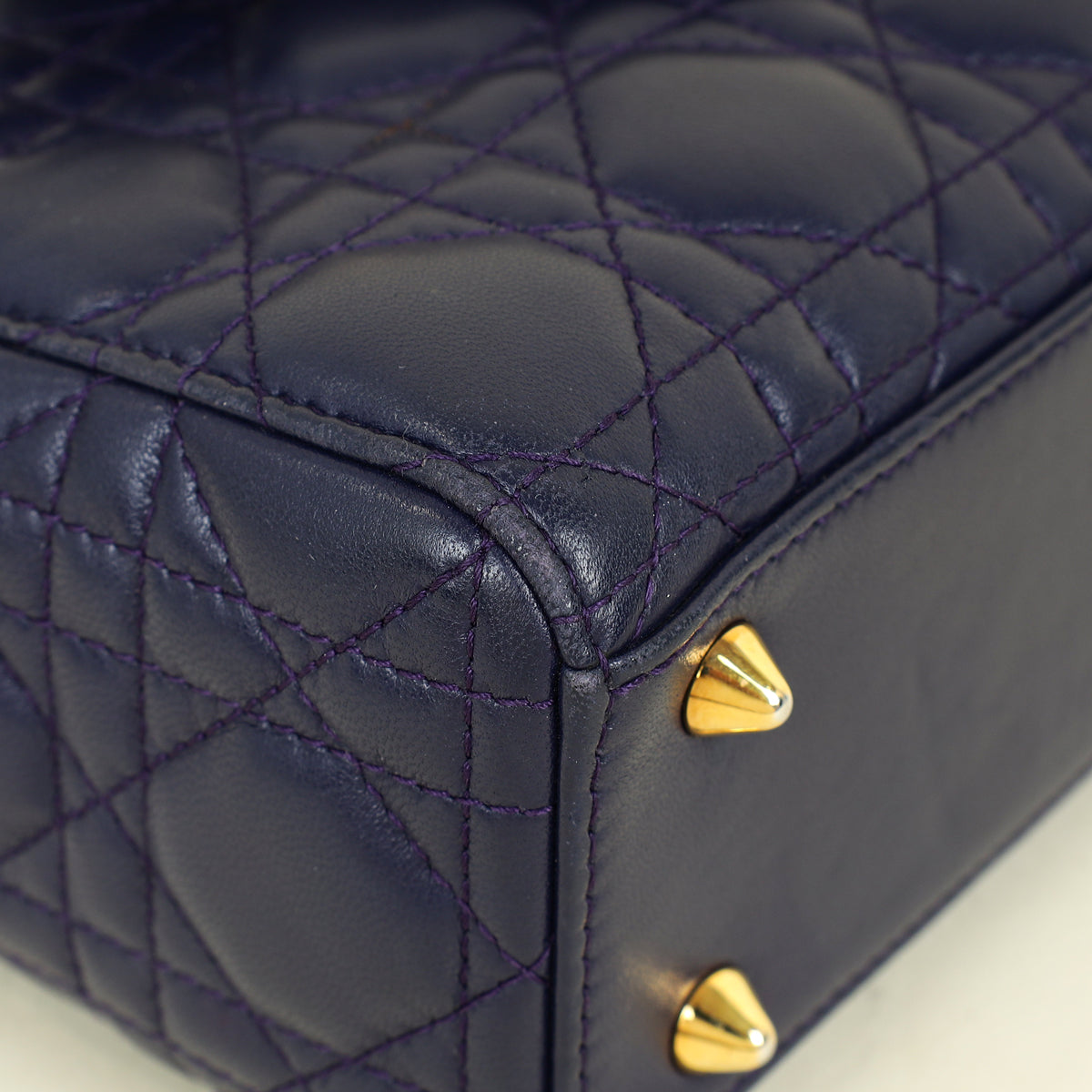 Christian Dior Navy Blue Lady Dior Small Jeweled owl Bag