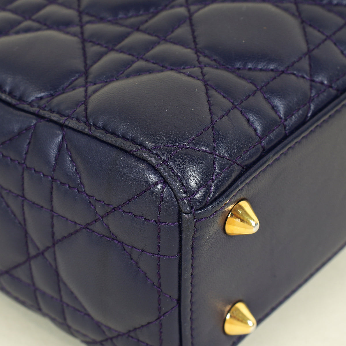 Christian Dior Navy Blue Lady Dior Small Jeweled owl Bag
