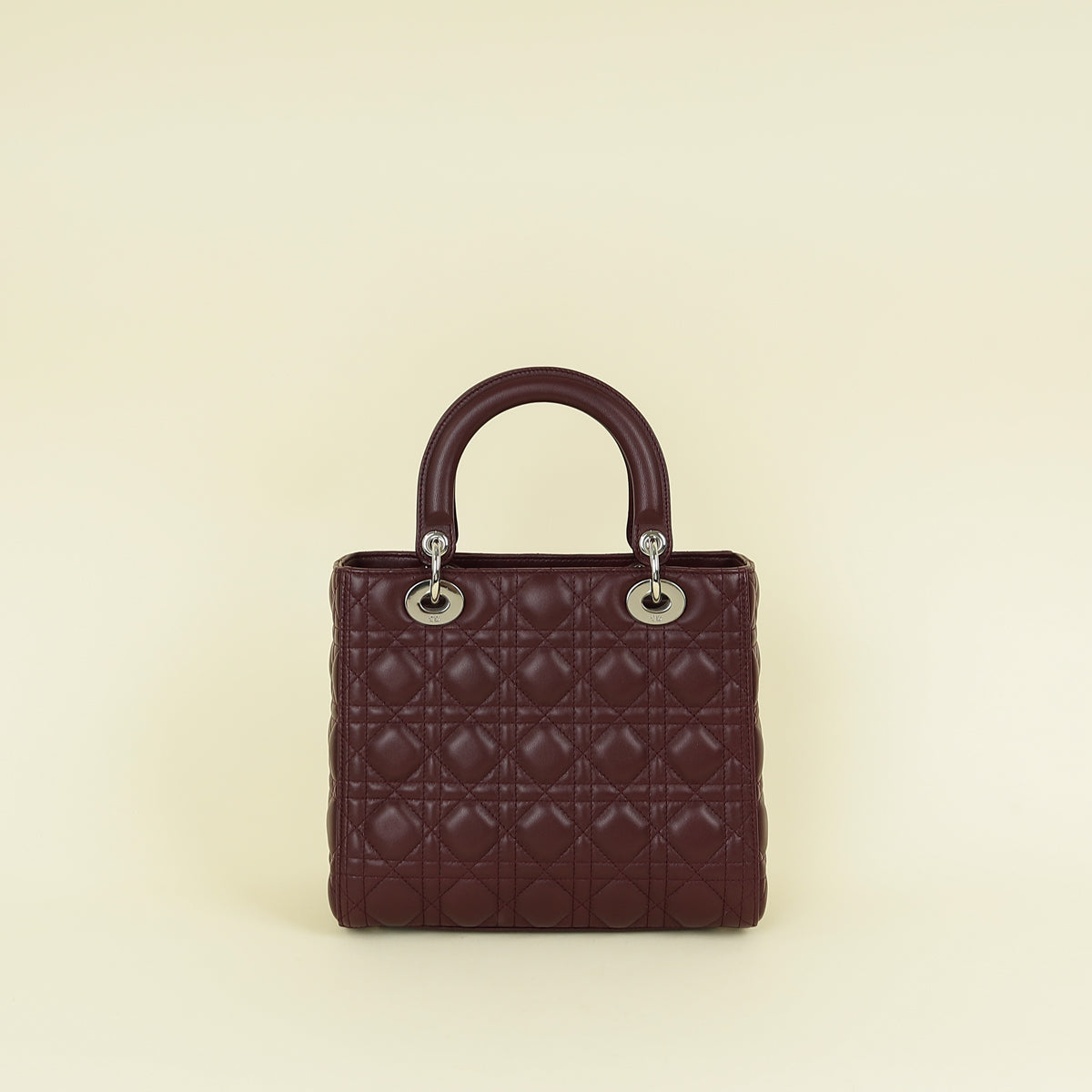 Christian Dior Burgundy Cannage Lady Dior Medium Bag