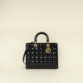 Christian Dior Black Lady Dior Large Bag