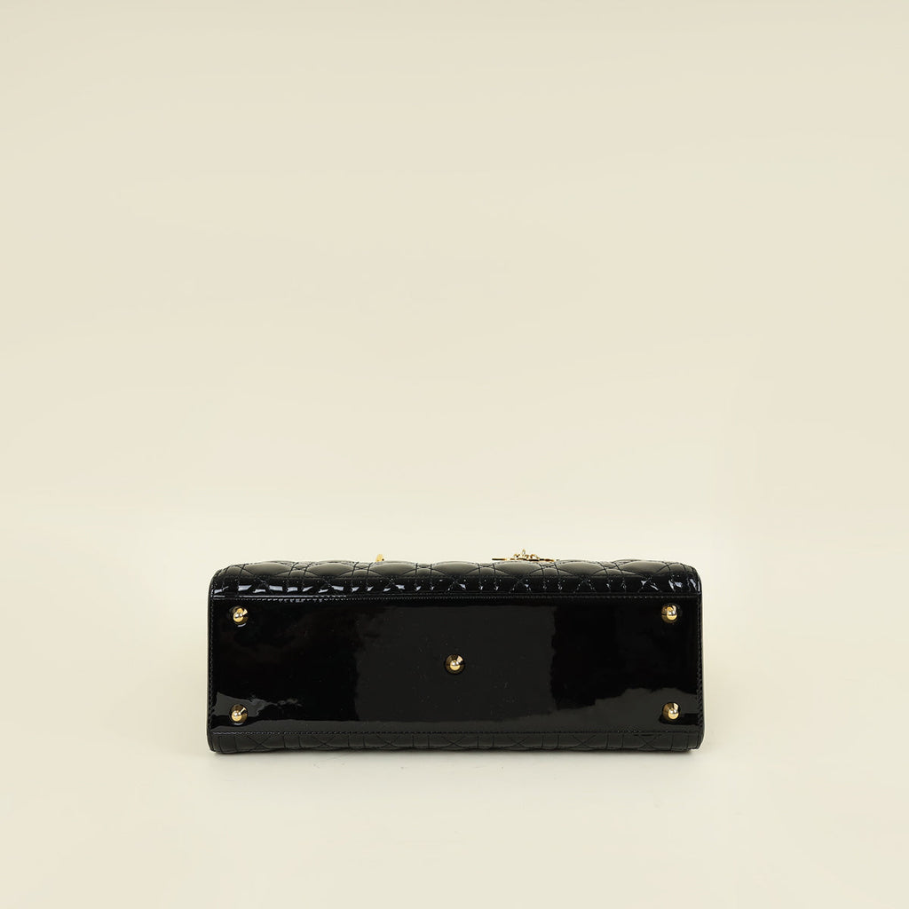 Christian Dior Black Lady Dior Large Bag