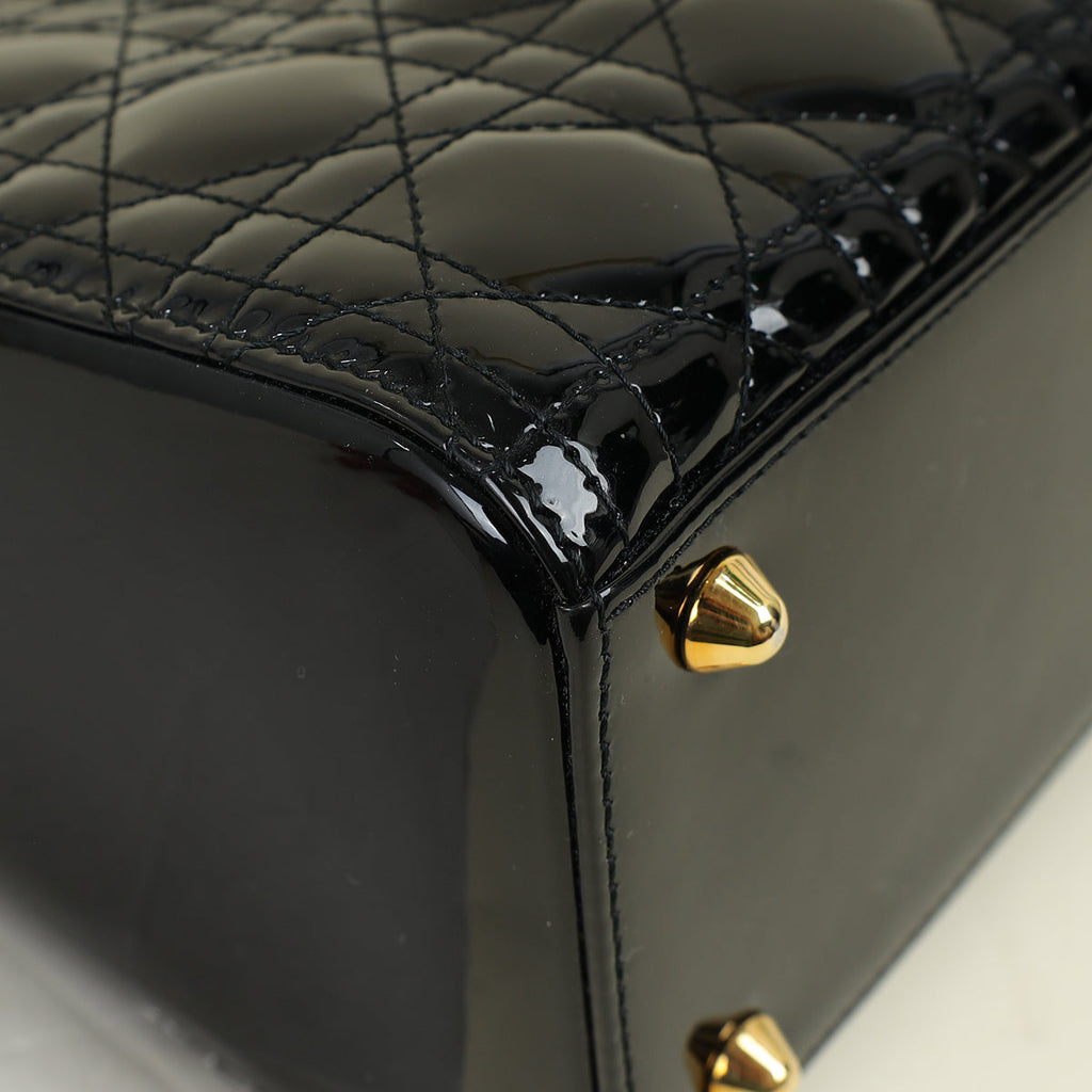 Christian Dior Black Lady Dior Large Bag