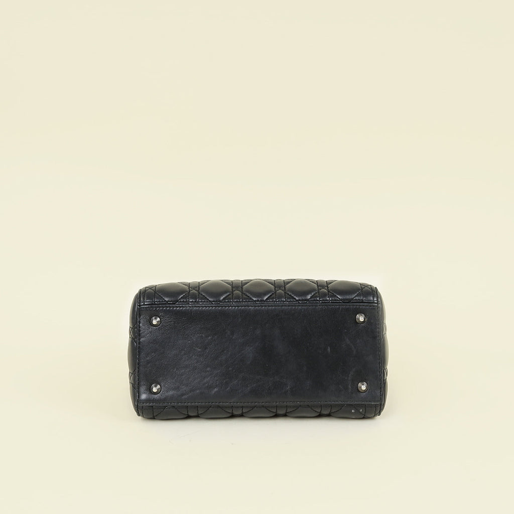 Christian Dior Black Lady Dior Medium Bag