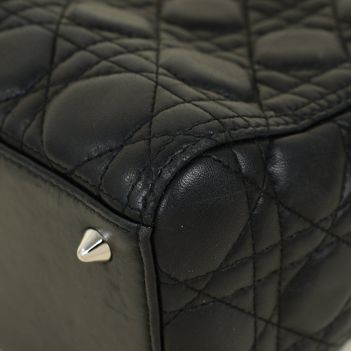 Christian Dior Black Lady Dior Medium Bag