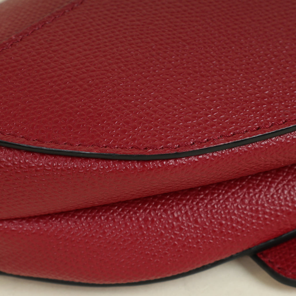 Christian Dior Red Mini Saddle Bag