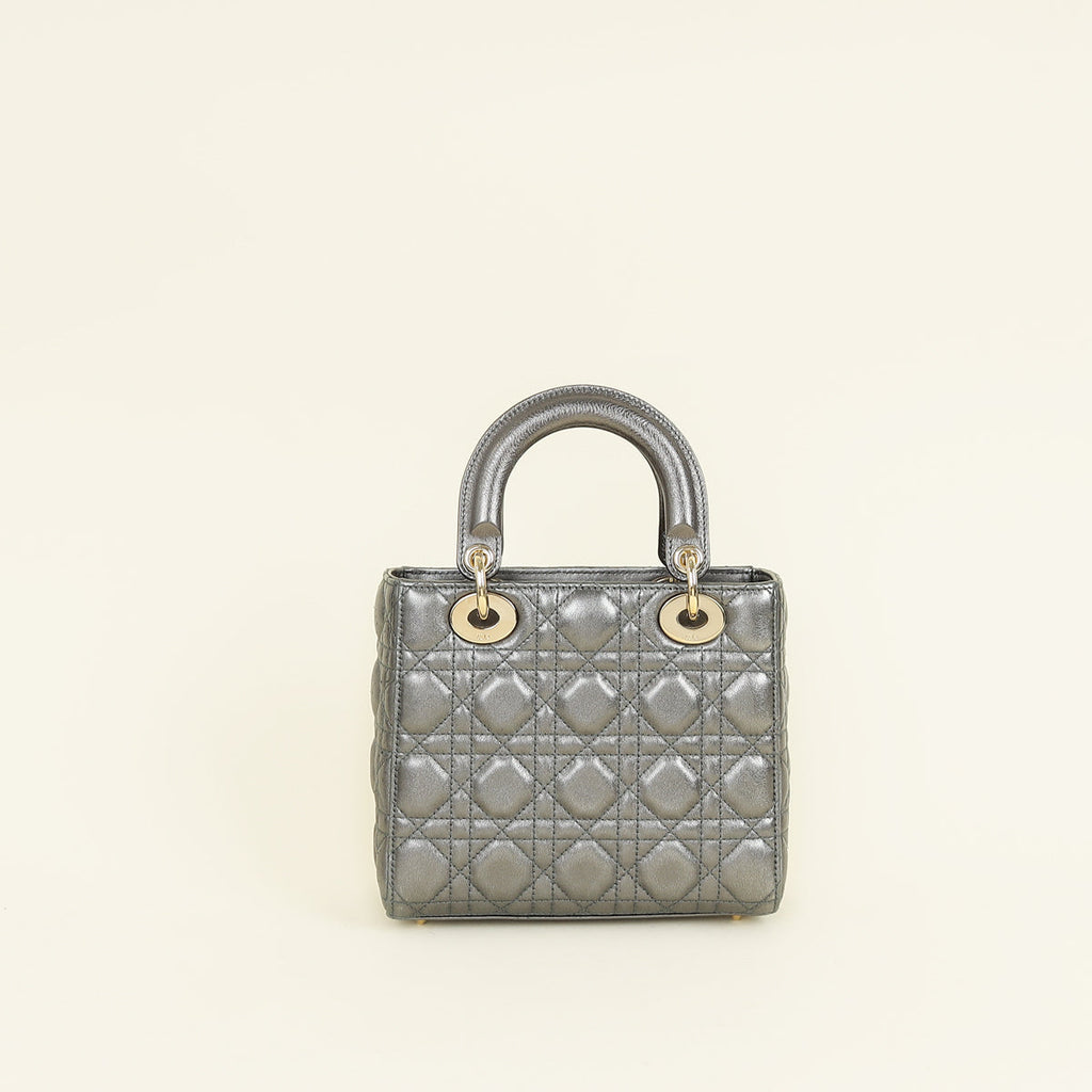 Christian Dior Metallic Asphalte My ABCDior Lady Dior Small Bag