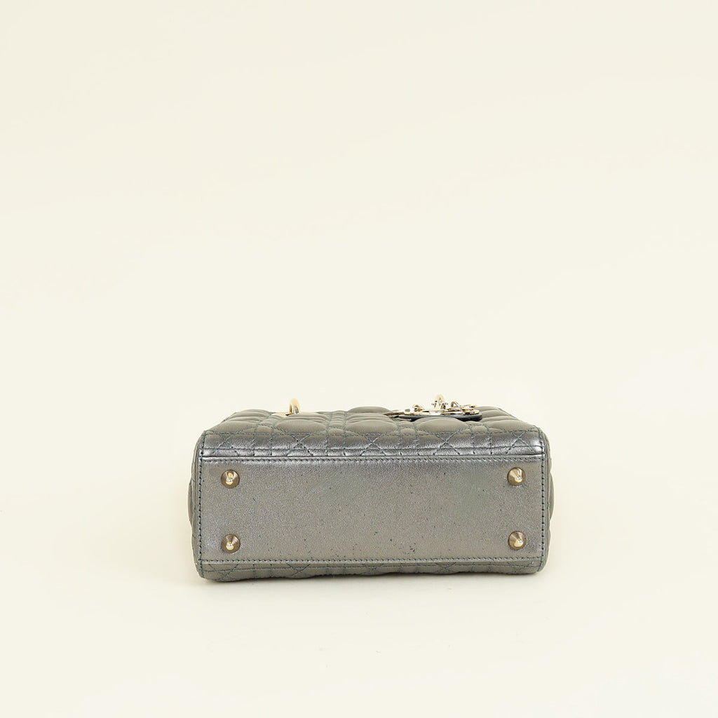Christian Dior Metallic Asphalte My ABCDior Lady Dior Small Bag