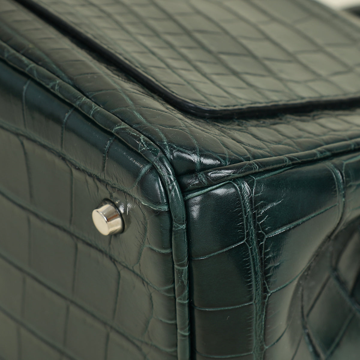 Christian Dior Forest Green Crocodile Mini Be Dior Bag