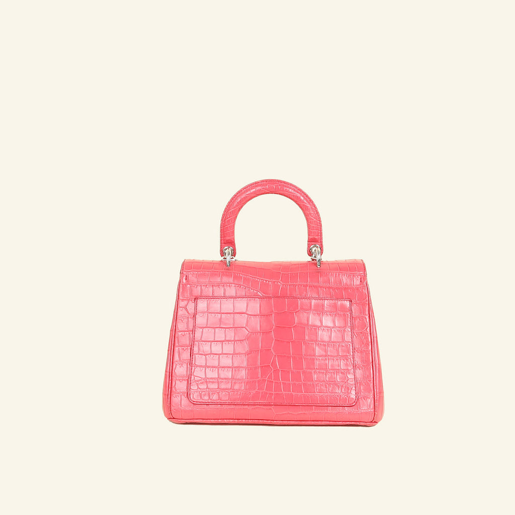 Christian Dior Pink Crocodile Be Dior Small Bag