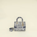 Christian Dior Bicolor Toile De Jouy Lady D-Lite Medium Bag