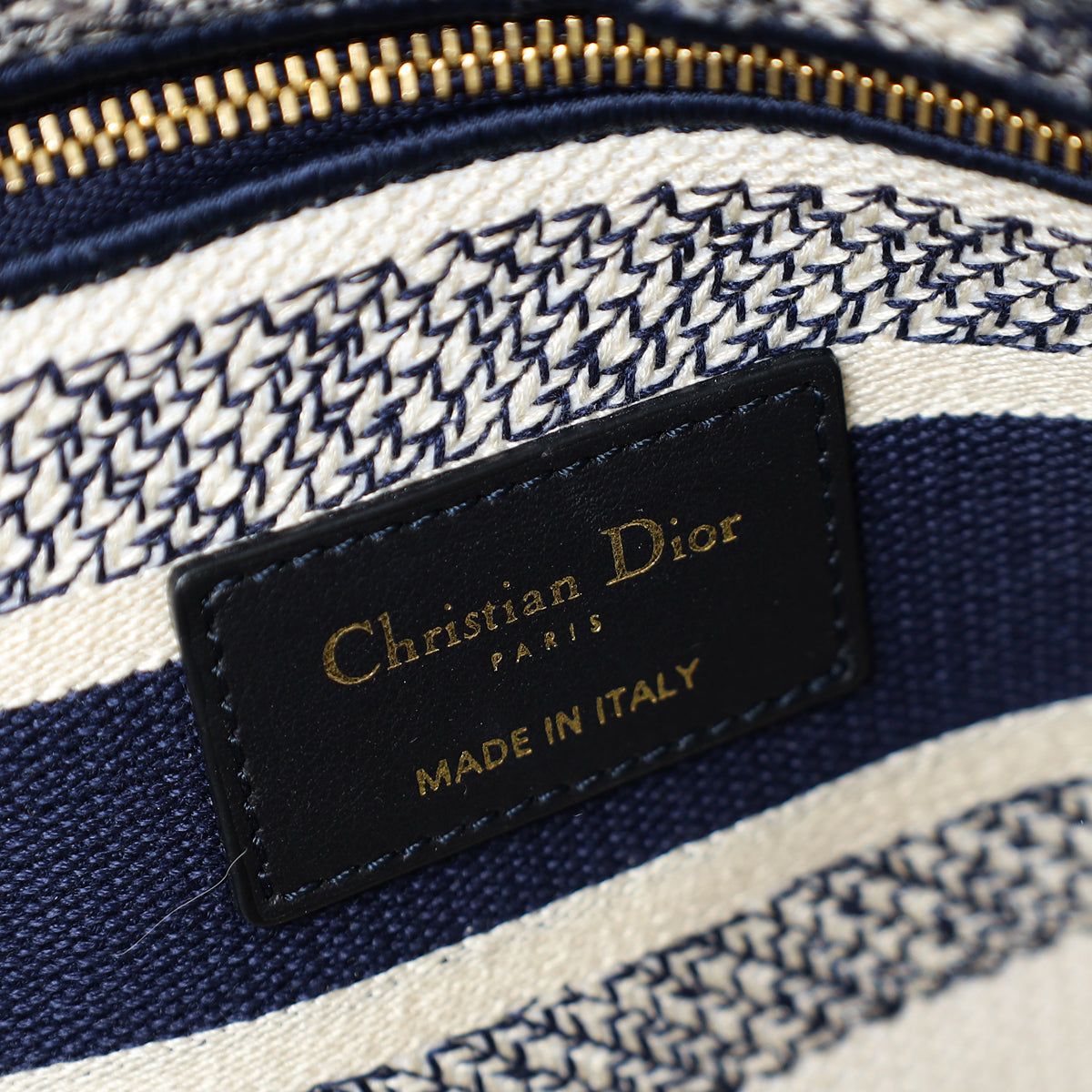 Christian Dior Bicolor Toile De Jouy Lady D-Lite Medium Bag