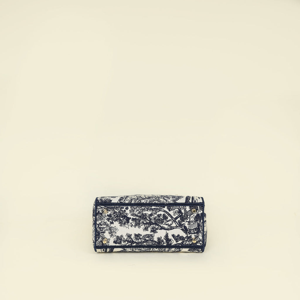 Christian Dior Bicolor Toile De Jouy Lady D-Lite Medium Bag