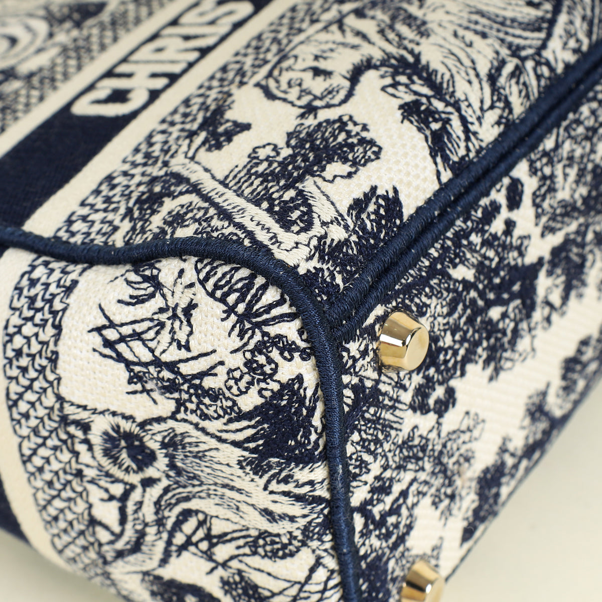 Christian Dior Bicolor Toile De Jouy Lady D-Lite Medium Bag